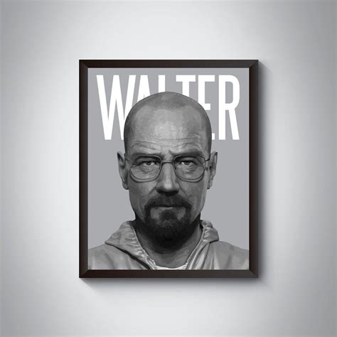 Walter White Poster • Black And White Breaking Bad Poster • Walter