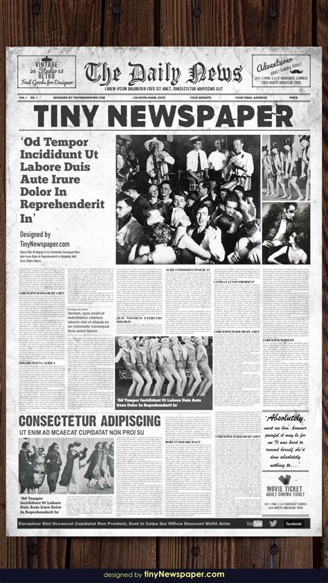 Newspaper is a publication that presents and comments on the news. 1920s Vintage Newspaper Template Word | Newspaper template word, Vintage newspaper, Word ...