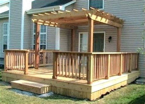 This wood deck railing ideas graphic has 9 dominated colors, which include petrified oak, rusty nail, pioneer village, ivory cream, olivenite, camel hide, snowflake, white, ivory. Floor Simple Wood Patio Designs Charming On Floor Inside ...
