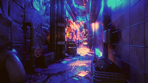 Artstation Cyberpunk City Slum