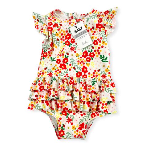 Cotton On Floral Baby Swimsuit Jumping Jack