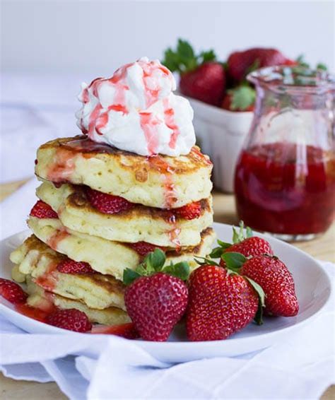 Stir in remaining 1 cup sliced strawberries. Strawberry Shortcake Pancakes - Spicy Southern Kitchen