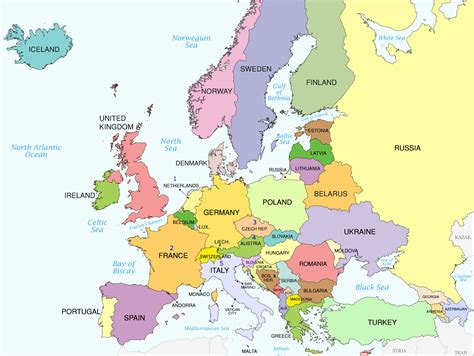 Europe Map With Labels