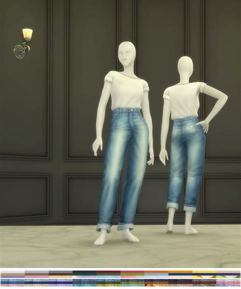 Rolled Up T Shirt Ss21 And Basic Jeans Ii At Rusty Nail Sims 4 Updates