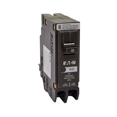 Eaton 15 Amp Single Pole Gfi Circuit Breaker Plug On Neutral The