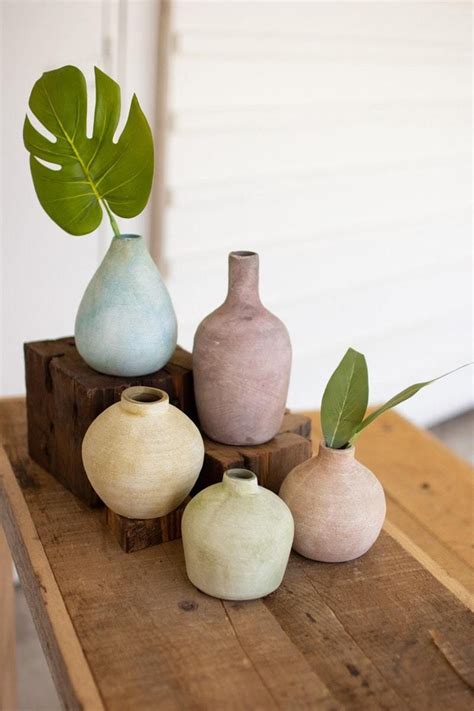 Pastel Ceramic Bud Vases By Kalalou In 2021 Bud Vases Ceramic Vases