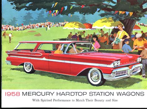 1958 Mercury Station Wagons Brochure Colony Park Voyager Commuter