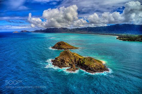 Na Mokulua By Haiku Aerial Photo Bay Of Islands Kailua