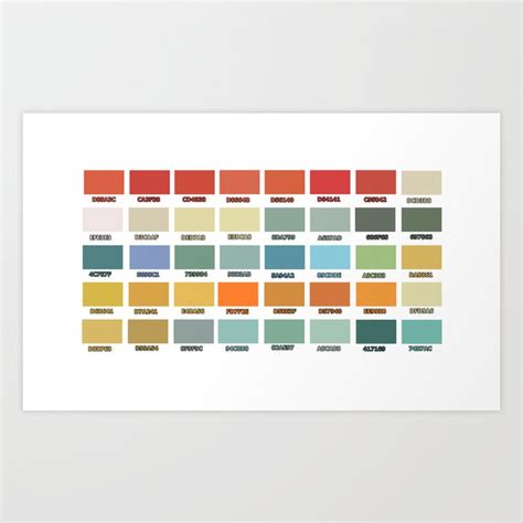 Vintage Colors With Hex Codes Color Palette Reference Picture Ideal