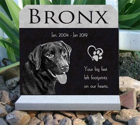 Dog Memorial Stone Pet Grave Marker Granite Memorial Plaque Heavy Base