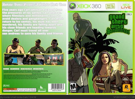 Grand Theft Auto San Andreas Xbox 360 Box Art Cover By Master Chief Rocks Halo