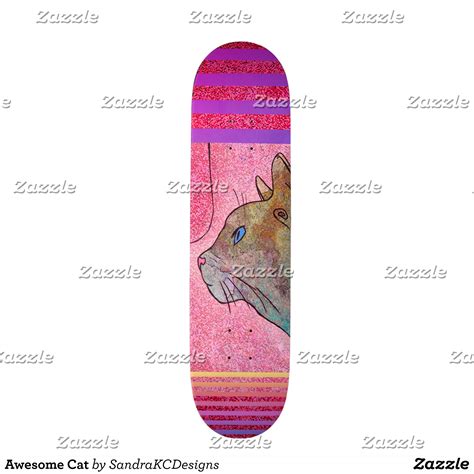 Awesome Cat Skateboard Cat Skateboard Cool Skateboards