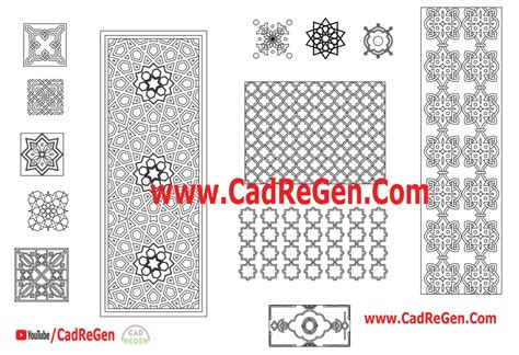 2d Geometric Line Islamic Jali Pattern Dwg Block 2 Cadregen