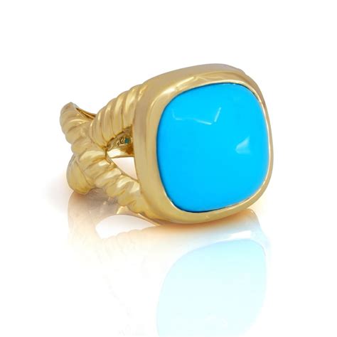 K Yellow Gold Turquoise Ring