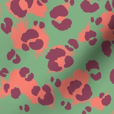Colorful Fabrics Digitally Printed By Spoonflower Leopard Print In