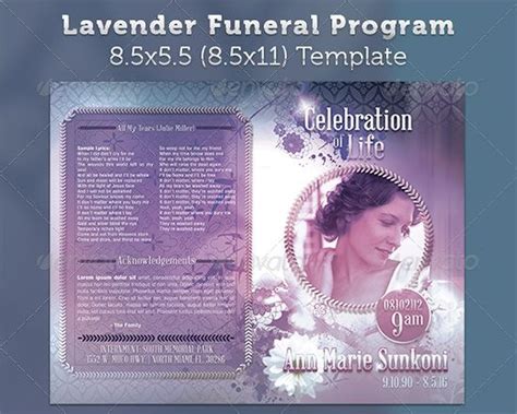 Free 61 Sample Funeral Programs Templates In Pdf Ms Word Psd Excel Ai