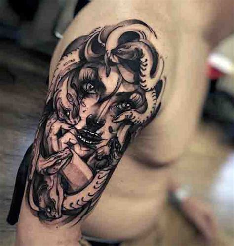 Surely it can't be changed every day like your baseball caps or collection of belts and it won't glitter like a ring or a necklace. 80 Medusa Tattoo Designs For Men - Snakes To Stone