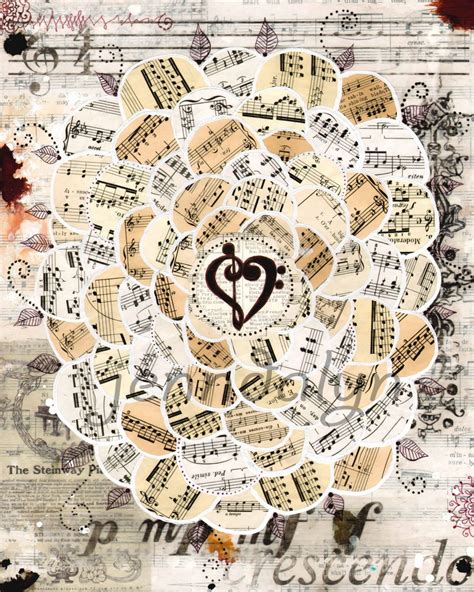 Musicbloom Fine Art Print Sheet Music Art