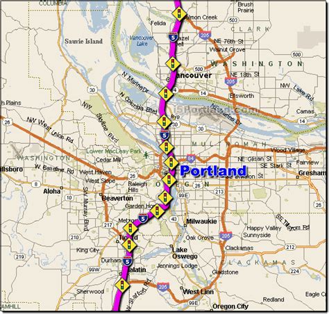 Portland Map Travelsfinderscom