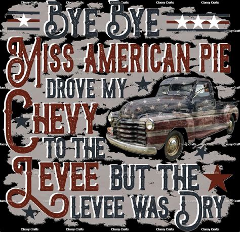 Bye Bye Miss American Pie Instant Download Sublimation Etsy Australia