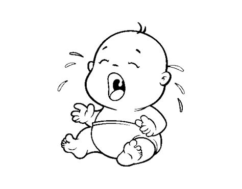 Crying Boy Coloring Pages Png Download Children Crying Coloring