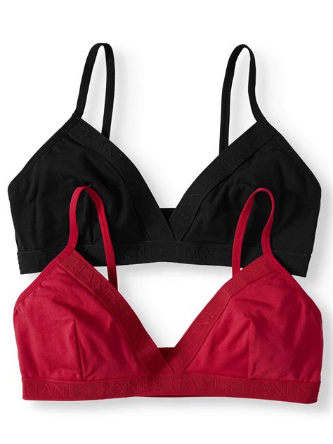 Hanes Hanes Womens Triangle Bra With Comfortflex Fit 2 Pack