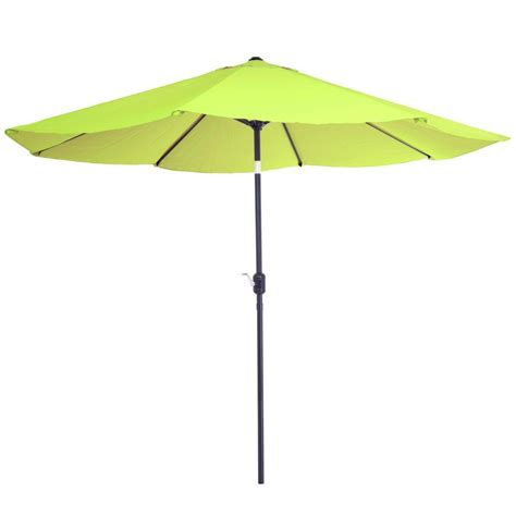 Pure Garden 10 Ft Aluminum Patio Umbrella With Auto Tilt In Lime Green