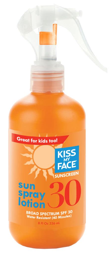 Kiss My Face Sun Spray Lotion Sunscreen Spf 30 8 Oz Beauty