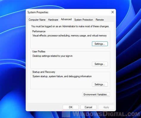 Propriétés Système De Windows 11 Paramètres Système Avancés