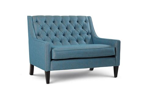Blue Pavilion Loveseat Small Sofa By Delcor Traditional Design