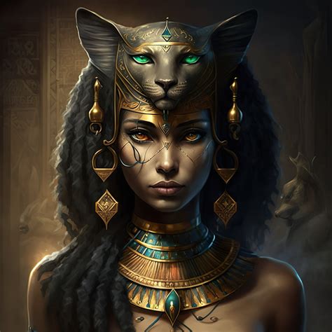 Egyptian Goddess Bastet Art 4k Etsy