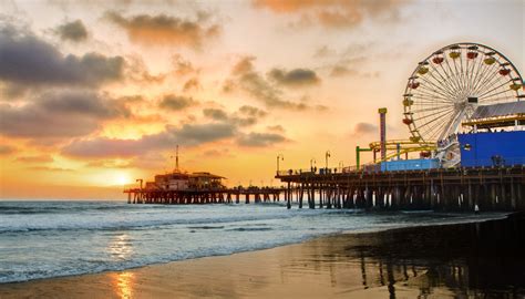 Santa Monica California Sunset Santa Monica Pier Santa Monica