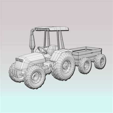 Tractor Trailer 3d Model Cgtrader