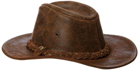 Henschel Mens Outback Crushable Full Grain Distressed Leather Hat