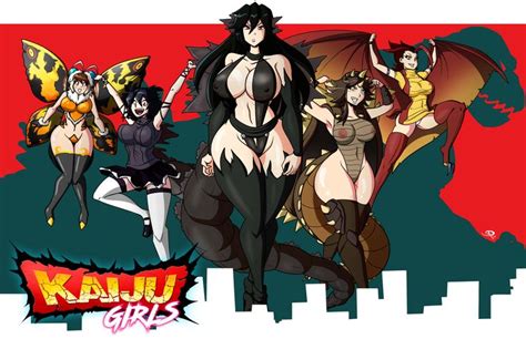 Kaiju Girls Team Goji Kaiju Godzilla Character Art