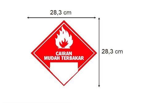 Jual Stiker Vinyl Himbauan Tanda Cairan Mudah Terbakar Safety Sign K3
