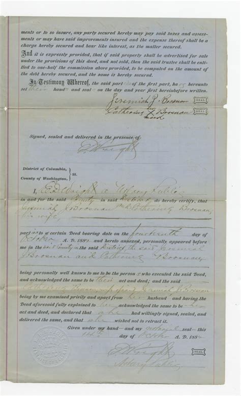 Lot Frederick Douglass Signed Washington Dc Deed Of Trust