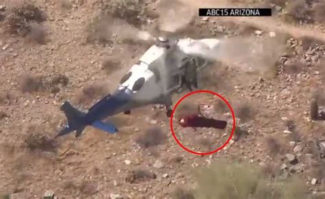 Video Chopper Rescue Of 74 Year Old Woman Turns Scary As Stretcher Spins