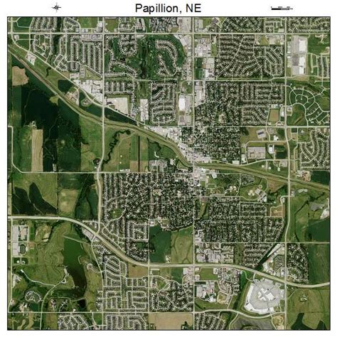 Aerial Photography Map Of Papillion Ne Nebraska