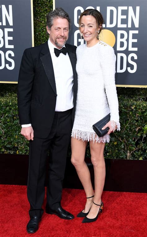 Hugh Grant And Anna Elisabet Eberstein From Golden Globes 2019 Red