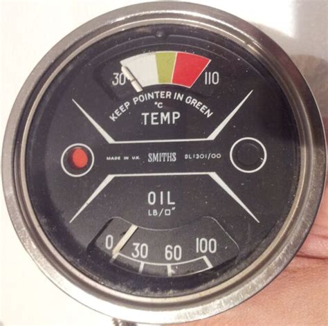 SMITHS DUAL OIL PRESSURE AND TEMPERATURE GAUGE EBay