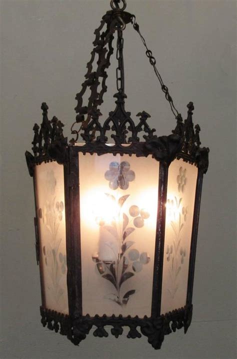 19th Century New Orleans Gothic Ebonized Brass Lantern David Skinner