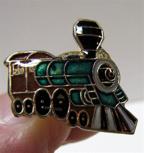 Vintage Locomotive Train Gold Tone And Enamel Pin Lapel Pin Etsy Jewelry Lover Costume