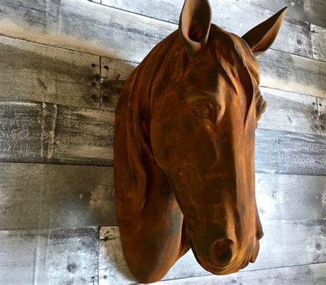 Large Faux Taxidermy Horse Head Wall Mount Hanging By Mysecretlite