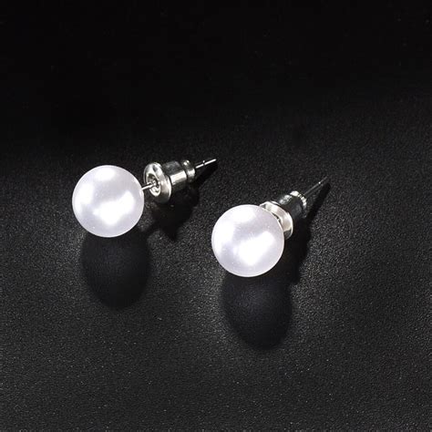 Pairs Lot New Fashion Classic Style White Simulated Pearl Studs
