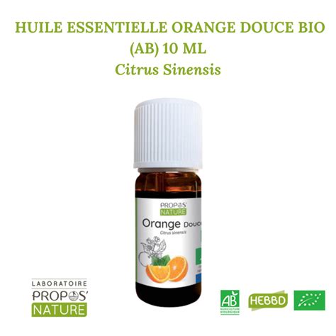 Orange Douce Bio Ab Huile Essentielle 10 Ml Citrus Sinensis