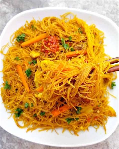 Spicy Singapore Noodles Vermicelli Recipes Singapore Noodles Recipes