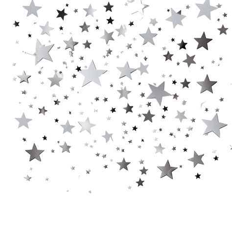 Silver Star Confetti Silver Stars Sparkle Decoration Cutout Png File