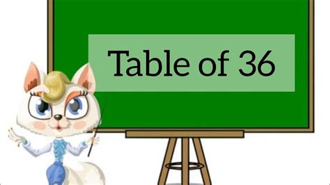 Table Of 36 Multiplication Table Of 36 36 Ka Table Youtube