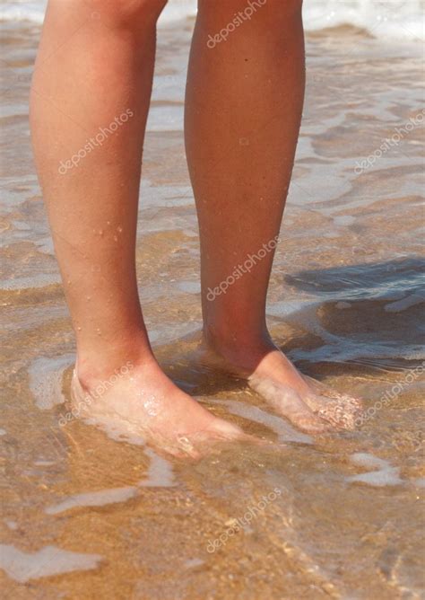 Barefoot Woman Stock Photo